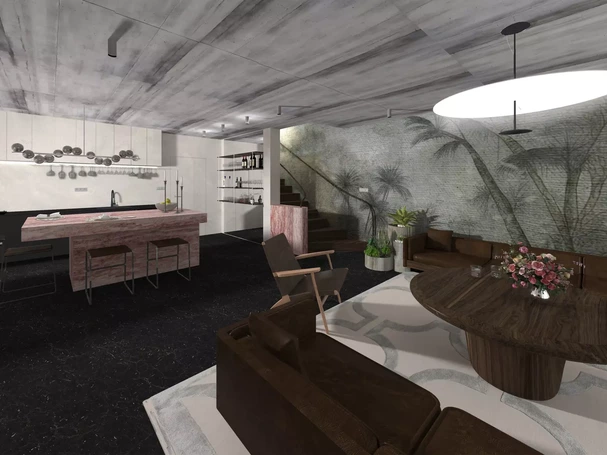 interiér s nádychom komornosti