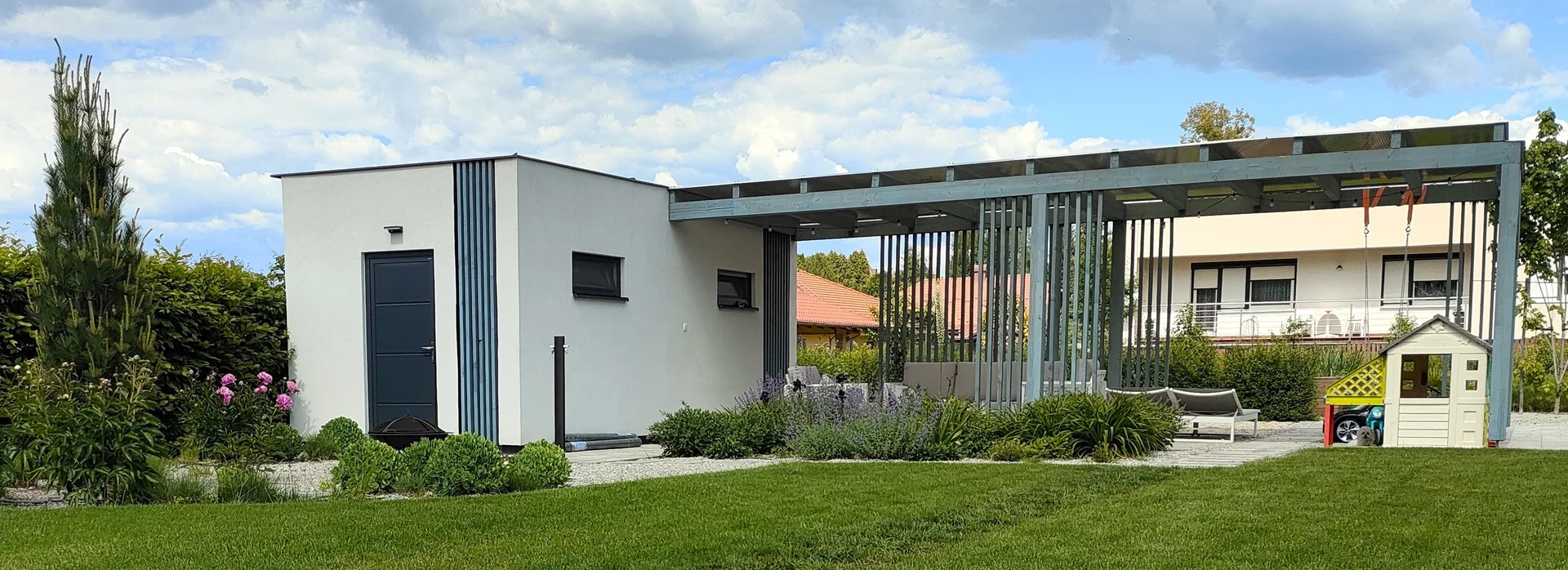 prístavba s posedením a detským kútikom - projekty drobných stavieb projekty menších stavieb | stromme.sk