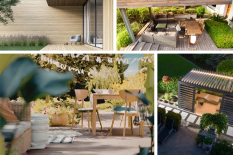 terasy a altánky v spojení so záhradnou architektúrou