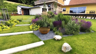 záhradná architektúra - realizácia záhrady v dome Horný Vadičov